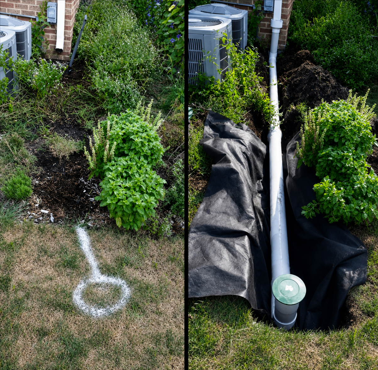 Underground drainage installation